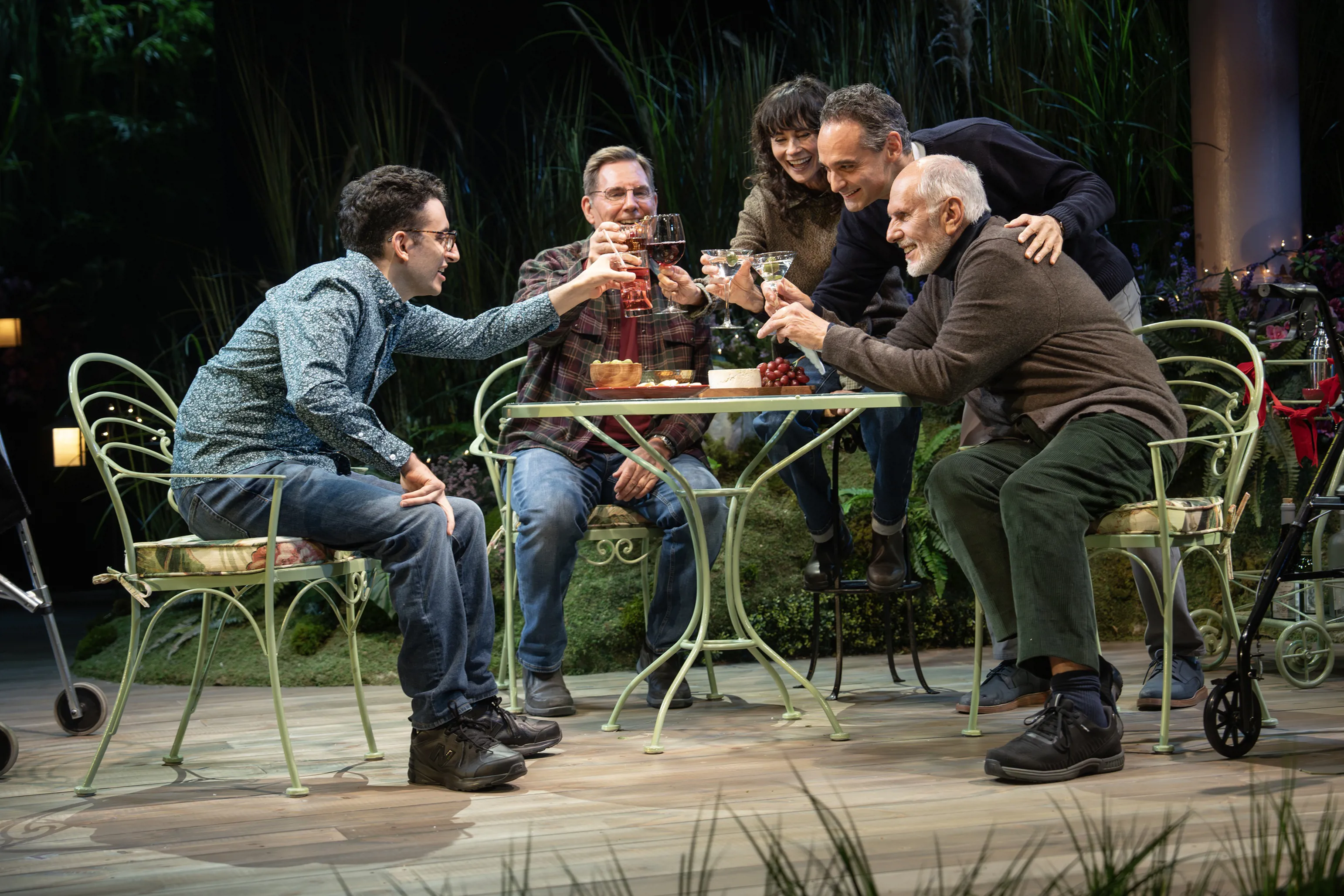 The cast of Ryan J. Haddad’s GOOD TIME CHARLIE directed by Danny Sharron. Photo by Joan Marcus. 