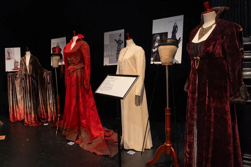 Costumes on display in Shakespeare Costumes: The Complete Works