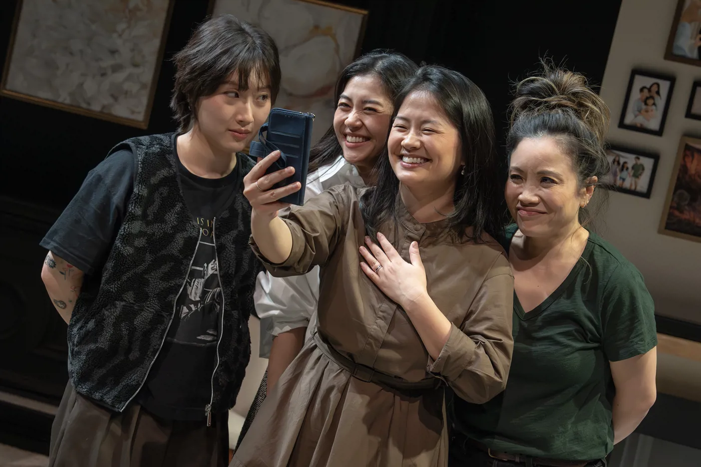 Christine Heesun Hwang, Laura Sohn, Shannon Tyo, Tina Chilip in JESA. Photo credit: Joan Marcus